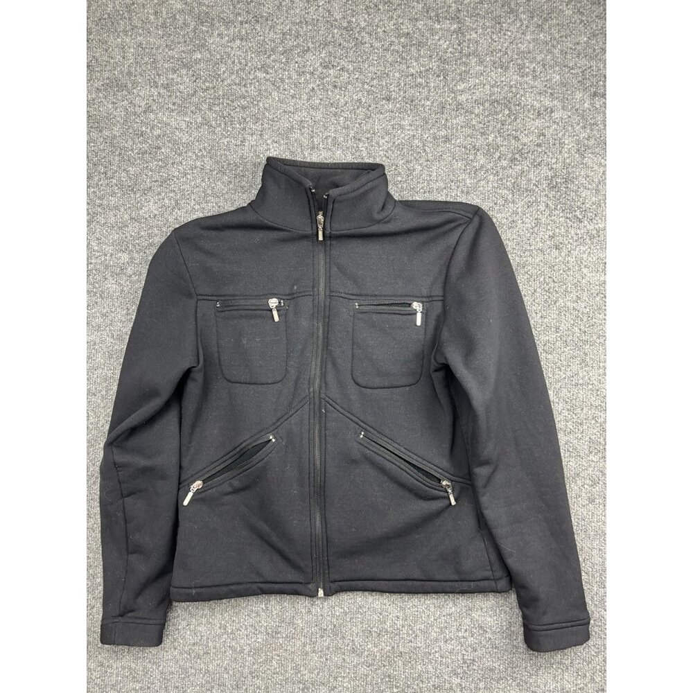 Wooly Bully Wear Jacket Womens Medium Black Fleece Lined Softshell Made‎ USA